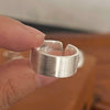 Minimalist Moon Phase Sterling Silver Ring Set