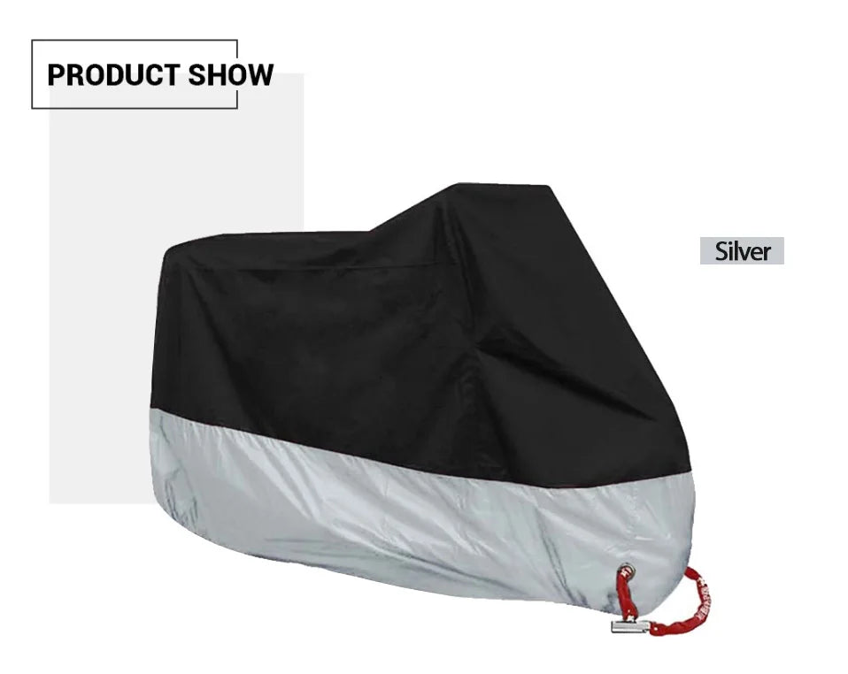 All-Season Waterproof Motorcycle Cover with Storage Bag