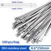 304 Stainless Steel Cable Tie Gun with 100 Metal Zip Ties
