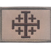 Embroidered Crusader Cross Tactical Patch with Hook and Loop Backing