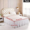 Elastic Wrap-Around Ruffled Bed Skirt with Lace Trim