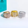 Men's 14K Gold Plated Moissanite Statement Ring