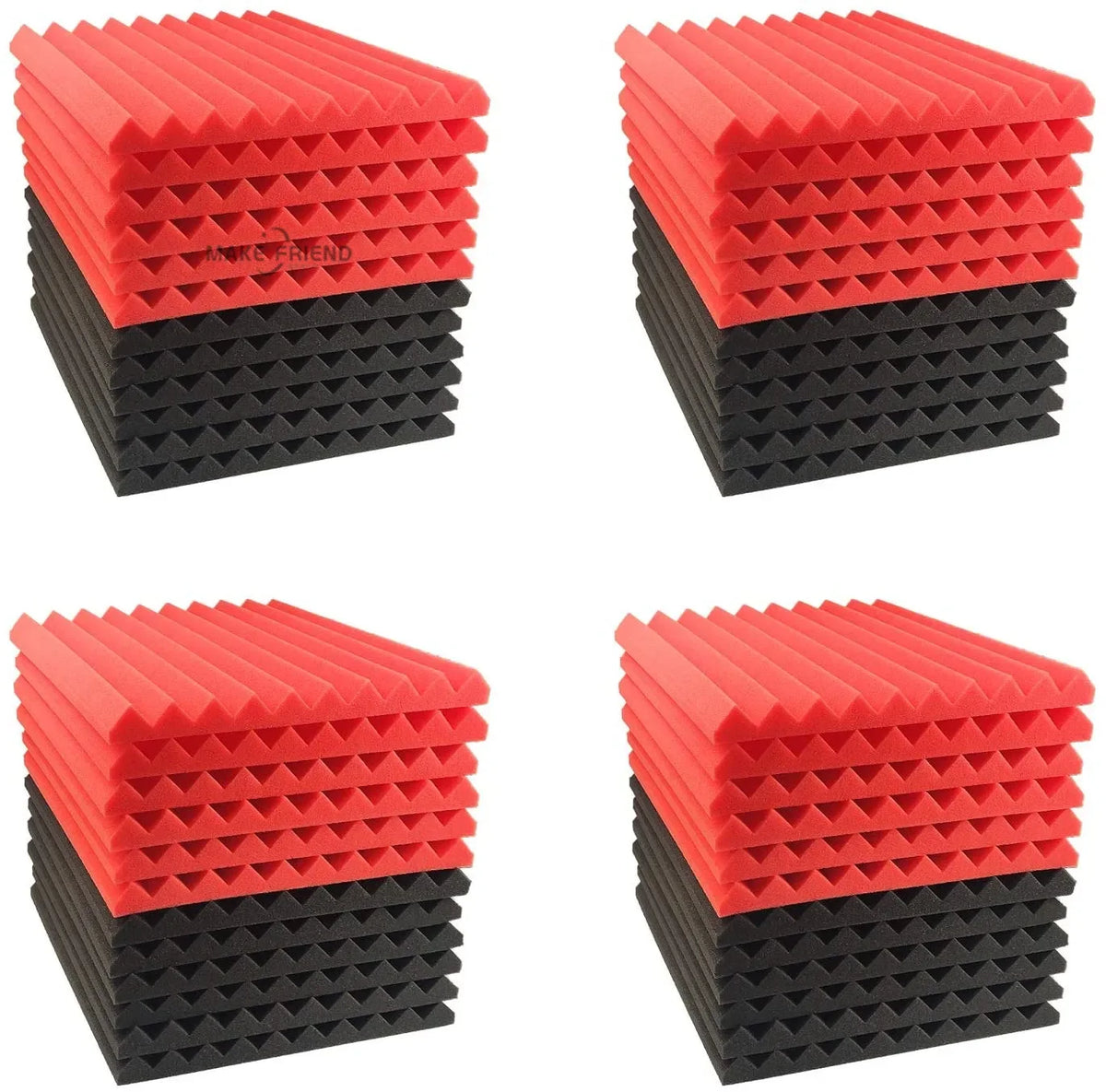Acoustic Foam Wedge Panels for Soundproofing & Studio Treatment (48-Pack)