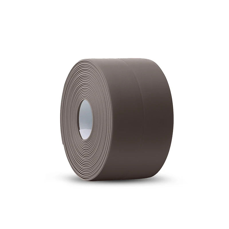 Rolle dunkelbraunes selbstklebendes Silikondichtband von der Seite