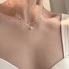 Rainbow Bead Clavicle Chain Necklace