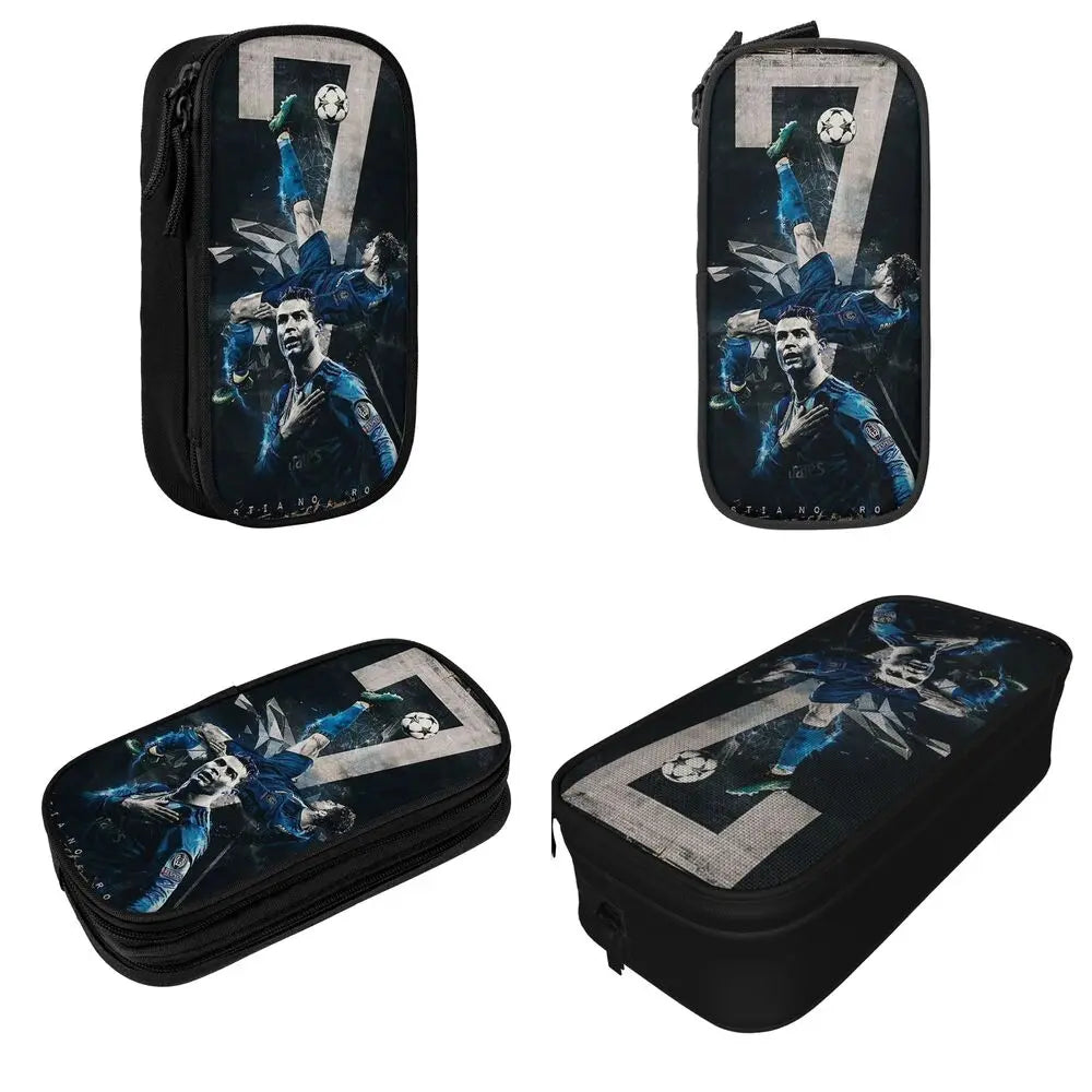 Soccer Star Pen Case – Large-Capacity Pencil Pouch