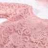 Newborn Knitted Lace Bodysuit Set with Puff Sleeves and Headband
