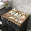 A retro laundry room washer and dryer top cover with non-slip protection displayed on a dark surface.