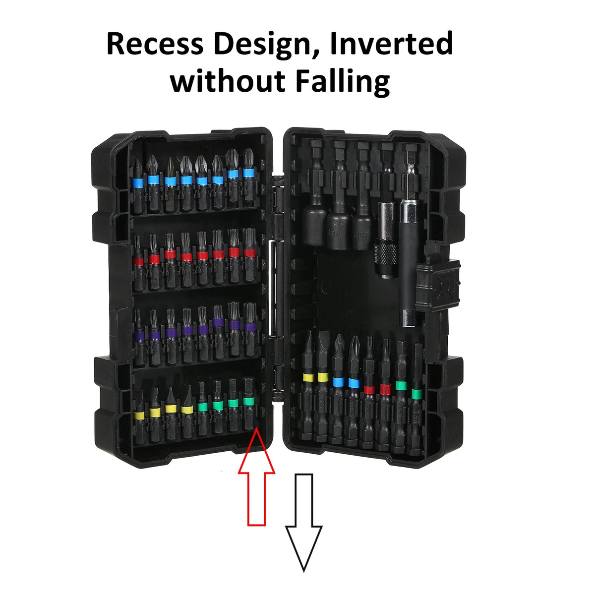 45-Piece Drill and Screwdriver Bit Set with Storage Case