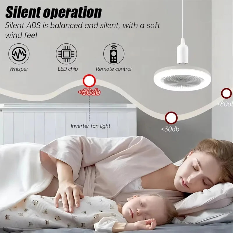 Modern LED Ceiling Fan Light with Remote Control