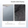 Double-sided display showing a crisp crystal velvet texture and a point plastic particle bottom of a rug.