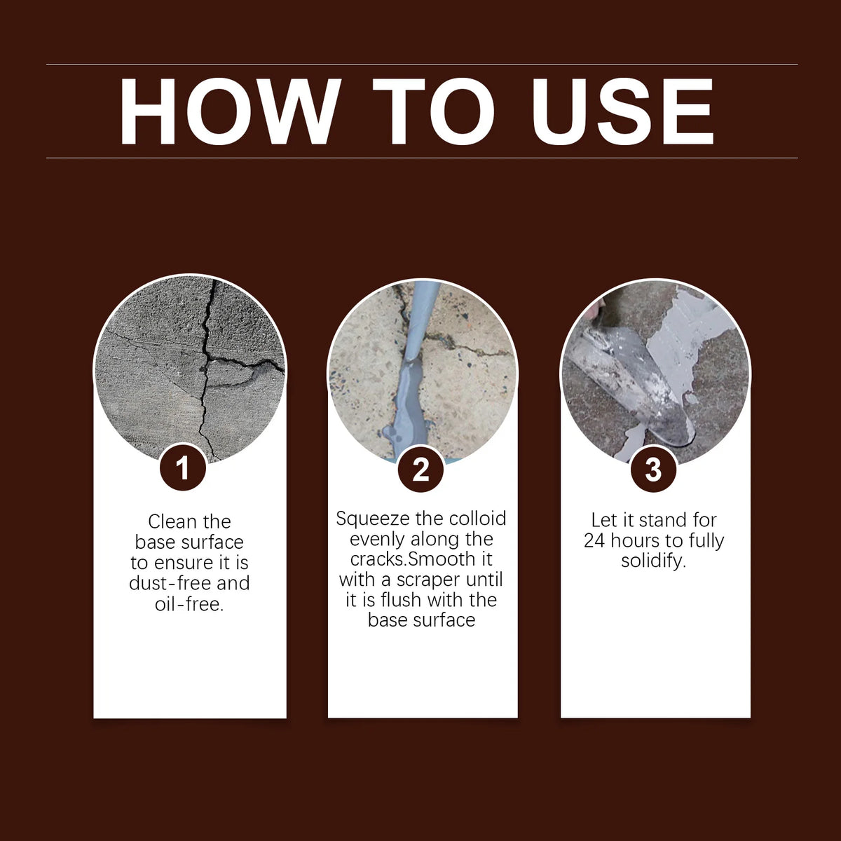 Self-Leveling Concrete Crack Filler & Waterproof Sealant