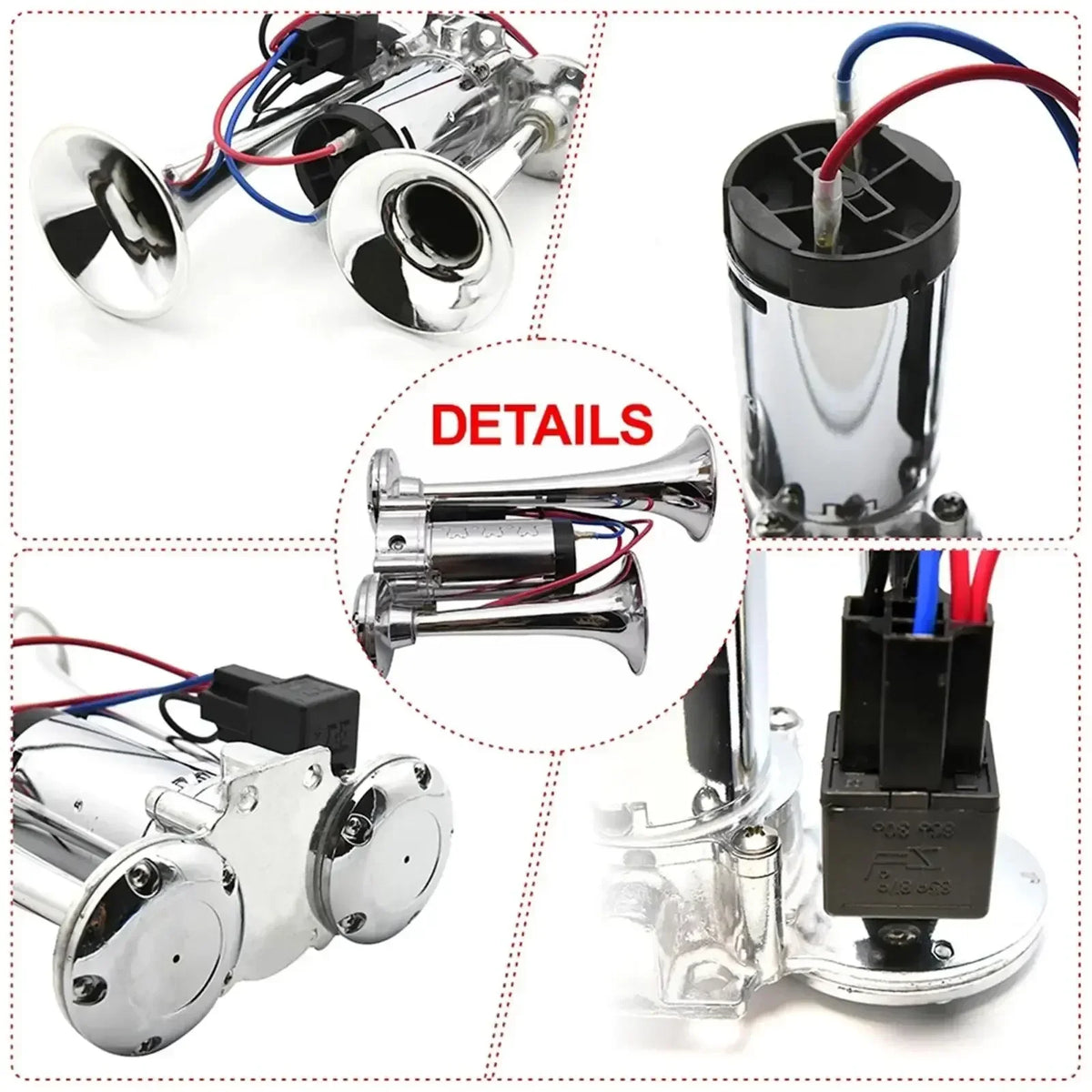 Dual Trumpet Air Horn Kit with Compressor