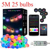 Smart RGB LED String Lights with App & Remote Control