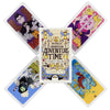 A set of five tarot cards featuring illustrations for divination and meditation