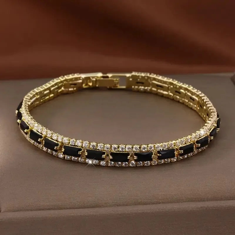 14K Gold Plated Tennis Bracelet with Cubic Zirconia