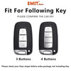 Comparison of a 3-button and a 4-button key fob cover for car keys