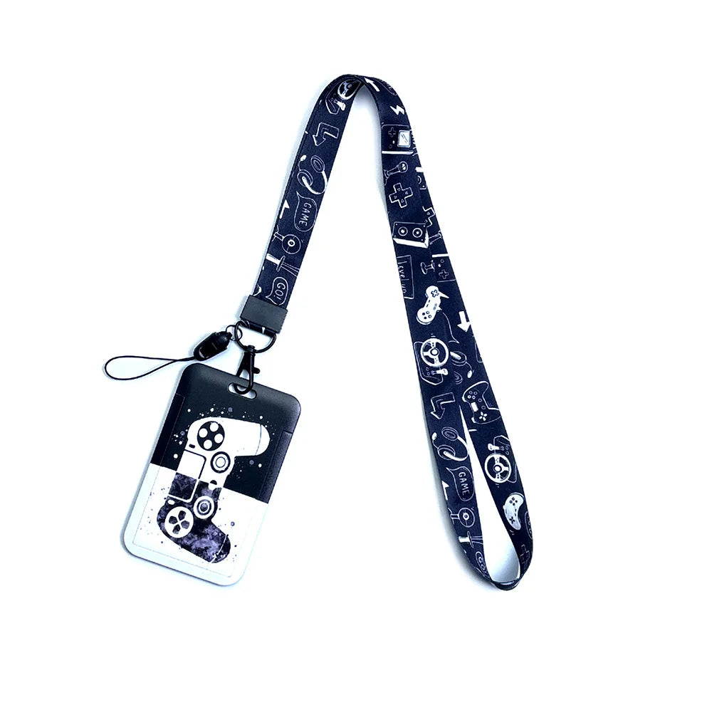 Retro Tape Design Lanyard with Card Holder