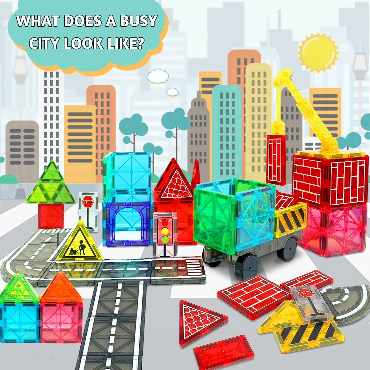 Magnetic Building Blocks Set for Kids
