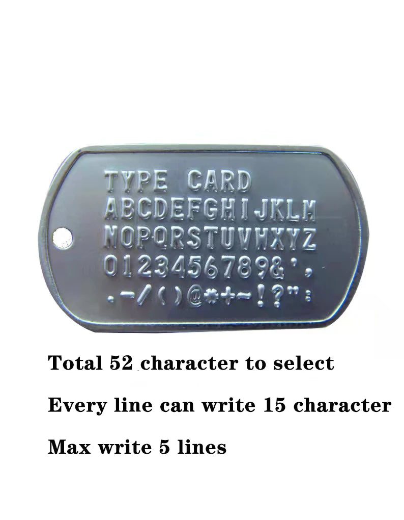 Personalized Stainless Steel Dog Tag Necklace Set - Military Style with Rubber Silencers