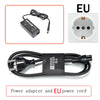 Adaptateur et câble noir avec fiche UE pour charger un ordinateur portable