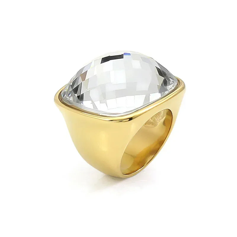 18K Gold Plated Turquoise Statement Ring