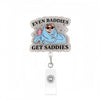 Cute Cat Acrylic ID Badge Reel with Retractable Clip