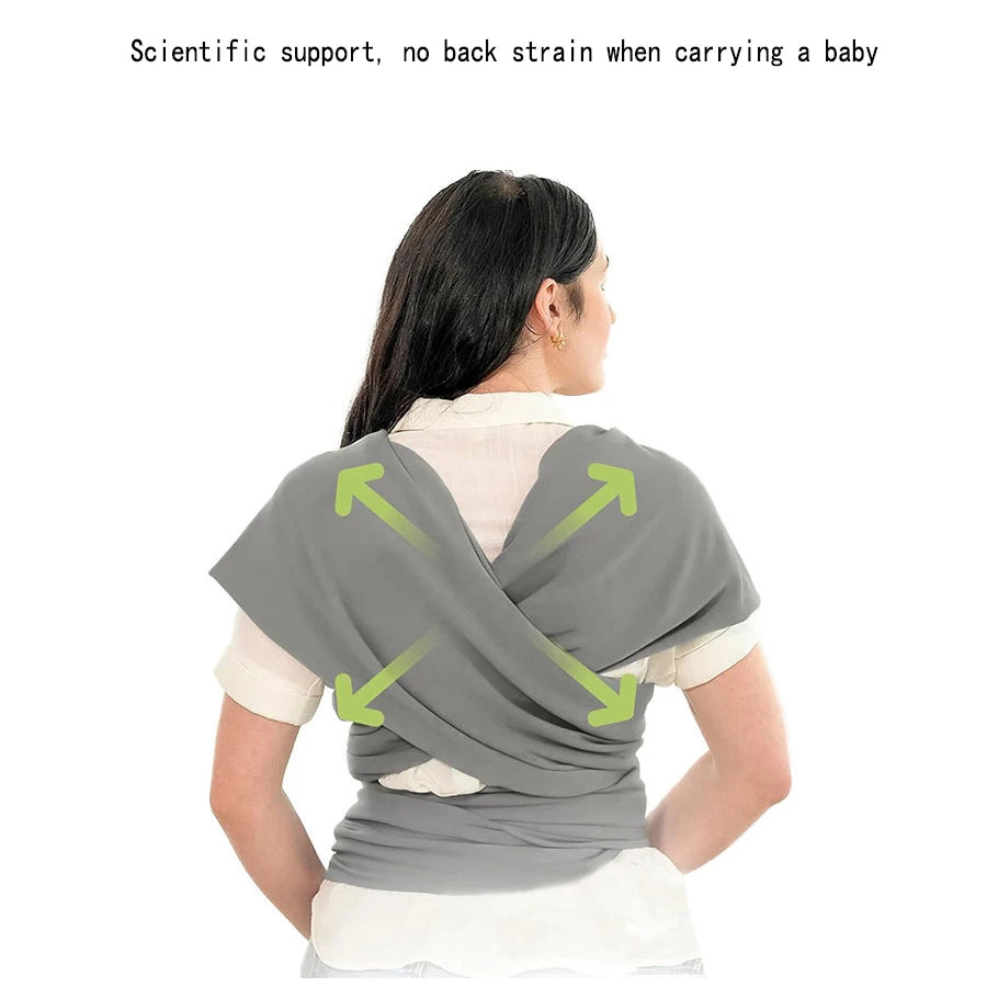 Knitted Fabric Baby Carrier for Front Carrying, Sleeping & On-the-Go Comfort