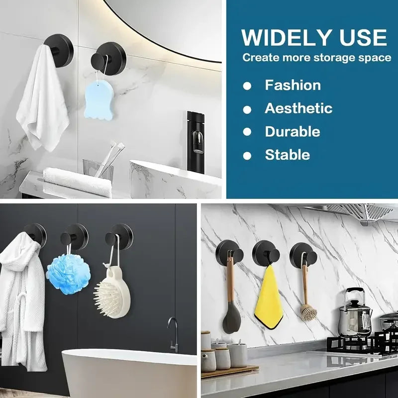 Suction Cup Hooks for Bathroom, Kitchen, and Glass Surfaces
