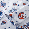 Kids' Cotton Cartoon Astronaut Pajama Set
