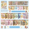 A collection of 48 miniature landscape stickers and 20 scene cardboard cards for scrapbooking and journaling.