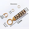 Zebra Print Leather Keychain with Animal Pattern