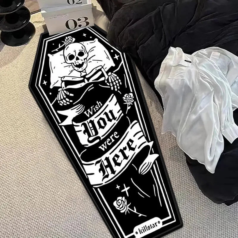 Gothic Skull Print Non-Slip Floor Mat