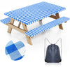 Housse de Table à Pique-nique à Carreaux Imperméable