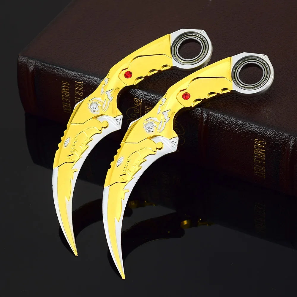 Blue Dragon Claw Folding Knife Model - 18cm Collectible Tactical Karambit