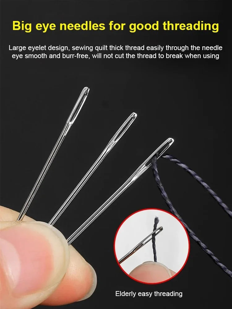 Complete Hand Sewing Tool Kit with Large-Eye Needles