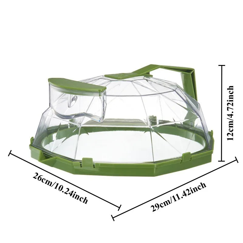 10-Inch Clear Microwave Splatter Cover with Steam Vent and Handle