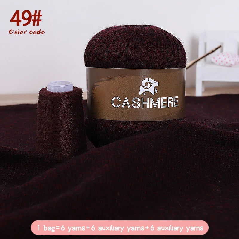 Premium 100% Cashmere Yarn 6-Skein Set for Knitting