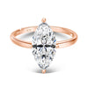 Marquise Cut Moissanite Engagement Ring in Sterling Silver