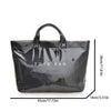 Clear PVC Tote Bag with Letter Print