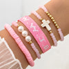 Handwoven WWJD Beaded Bracelet Set