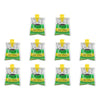 A set of hanging fly trap bags with bait for outdoor insect catching