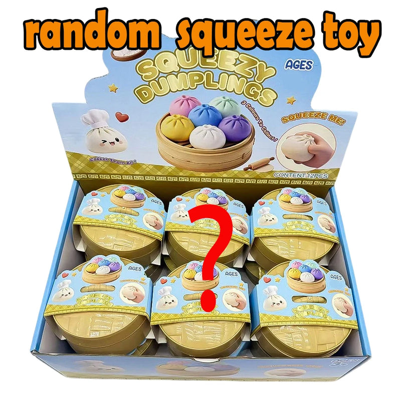 Jouet squishy coloré en forme de dumpling – fidget à presser