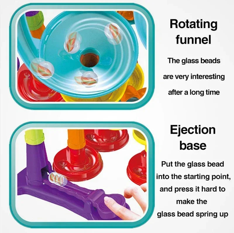 DIY Marble Run Building Blocks Set