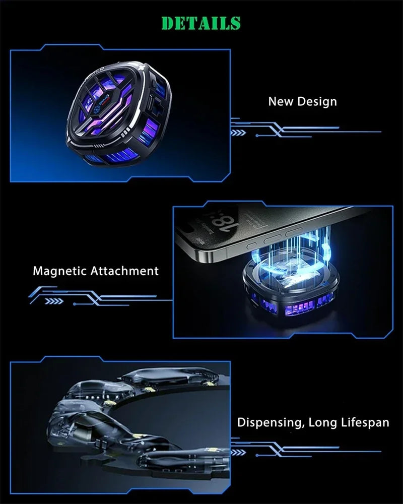 Magnetic Phone Cooler with Temperature Display