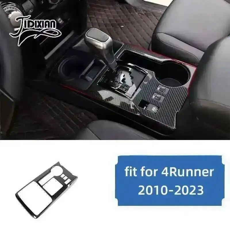 Carbon fiber trim kit for Toyota 4Runner featuring a custom interior component.