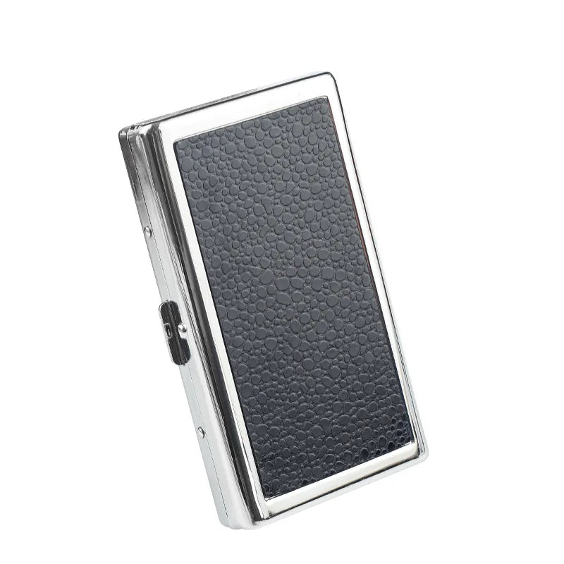 Slim Metal Cigarette Case – Durable & Portable Smoker's Holder