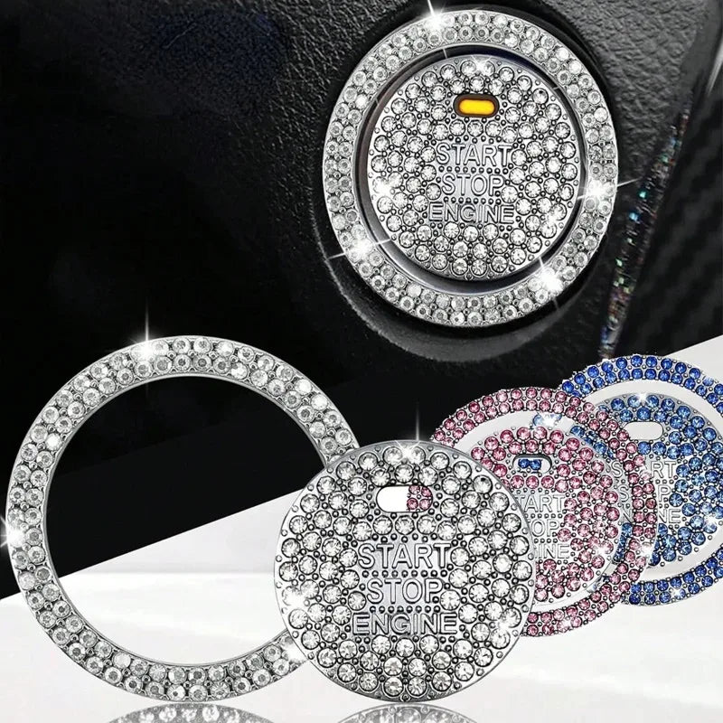 Crystal Rhinestone Car Start Button Cover