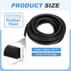 Black rubber steel flexible trim in a coil with dimensions 6 meters long and suitable for 4-6 mm edges.