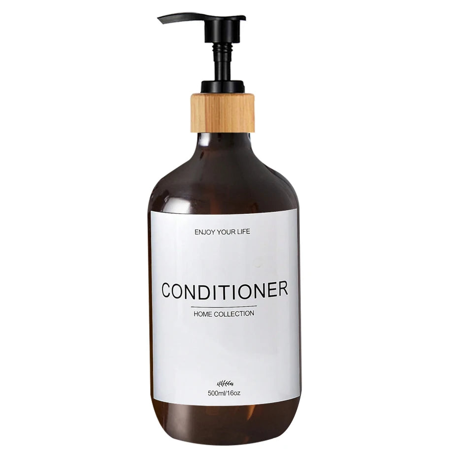 Refillable Shampoo & Body Wash Dispenser Bottle with Pump (500ml)